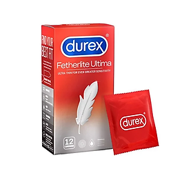 Durex Fetherlite Ultima 12s - Bao Cao Su Mỏng Trơn - Truyền Nhiệt Nhanh - Nhập Khẩu Thái Lan