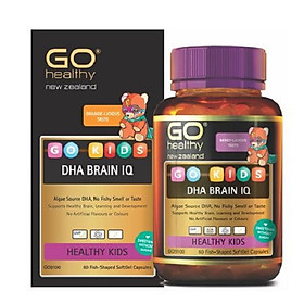 Viên Nhai Bổ Sung DHA Cho Bé New Zealand Go Kids DHA Brain IQ 60 Viên | Phát Triển Não Bộ - Thị Giác - Nhập Khẩu Chính Hãng