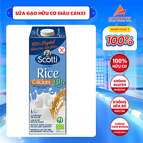 Sữa Gạo Hữu Cơ Giàu Canxi Riso Scotti - BIO Calcium Rice Drink - Hộp 1L