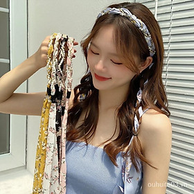 Mua False Pearl Beaded Ribbon Headbands 2022 For Women