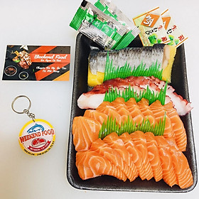 Sashimi Set Cá Hồi - Cá Trích - Sò Đỏ - Bạch Tuộc kèm nước chấm và đồ ăn kèm [CHUẨN VỊ NHÀ HÀNG