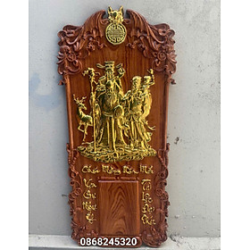 Mua Đốc lịch treo tường khắc  tam đa phúc lộc bằng gỗ hương đá kt 37×77×3cm