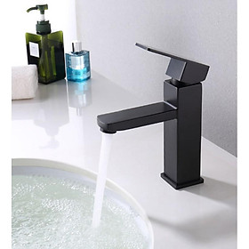 Vòi lavabo nóng lạnh màu đen vuông vắn, mã V30M