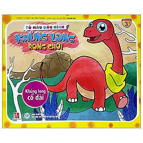 Tô Màu Dáng Hình Khủng Long Rong Chơi - Khủng Long Cổ Dài