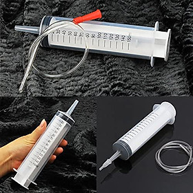 Xi Lanh Kèm Ống Nối Nhựa Nối Dài 80cm. Bơm Thức Ăn Cho Thú Cưng Màu Trắng