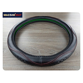 Bọc vô lăng cao cấp Macsim mã L38T mới size 39cm chất liệu da thật - Khâu tay 100% phù hợp các loại xe