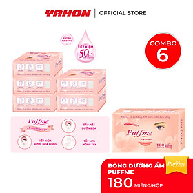 Combo Bông Đắp Toner Dưỡng Da PUFFME Airlaid, 180 Miếng/Hộp