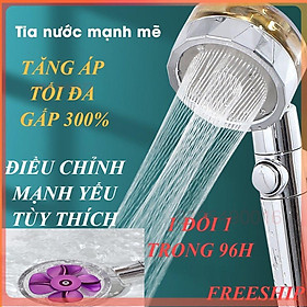 Bộ vòi SEN tắm tăng áp cánh quạt 300% thiết kế sang trọng kèm ống dẩn 1