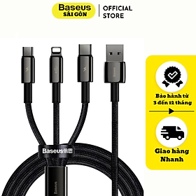 Mua Cáp sạc 3 in 1 Baseus Tungsten Gold Series USB to C+L+M 3.5A - Hàng chính hãng