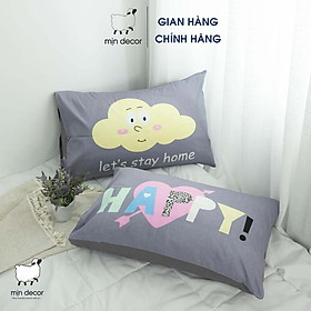 Mua Đôi vỏ gối cotton 2 mặt mềm mịn thoáng mát dễ thương nhiều mẫu mã