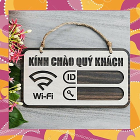 Mua Tranh gỗ treo tường_Bảng gỗ trang trí wifi password F03_CRN_01 WoodLaserDecor