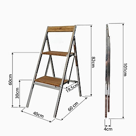 Mua Thang Thắp Hương  Thang Bàn Thờ Orange 2 Bậc khung inox  mặt bậc gỗ ép  gấp gọn chỉ 4cm (Nội Thất ZIP)