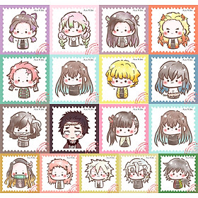 Bộ 16 tem dán sticker Kimetsu no Yaiba