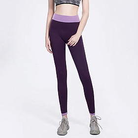 Quần legging cạp cao thể thao nữ hoạ tiết lưới Gymlink HQ1001