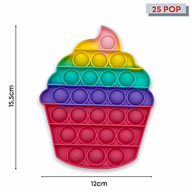 Pop It Fidget Toys Chất Liệu Silicon Hình Hoa Quả Bánh Kẹo Và Nhiều Hình Khác
