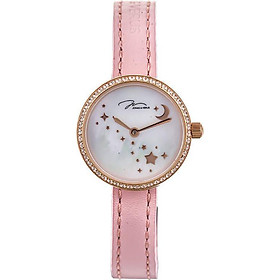 Đồng hồ đeo tay Nữ hiệu JONAS & VERUS L25.10.PWLRD , Máy Pin (Quartz), Kính sapphire chống trầy xước, Dây da Italy