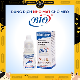 Bio Gentadrop 10ml - Dung Dịch Nhỏ Mắt Chó Mèo Hỗ trợ Viêm kết mạc, Đỏ mắt, Ghèn xanh, Sưng đỏ mắt