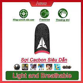 Mua Găng tay chơi game Arrow Sợi Cacbon cảm ứng bao ngón tay chống mồ hôi  chống trượt - 1 ngón lẻ viền xanh