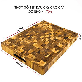 Mua Thớt Gỗ Teak Cao Cấp KATANA - Hình Tròn Chữ Nhật - Có Đủ Size - Có Tay Cầm /Lỗ Treo/Rãnh - Hàng Chính Hãng BH 12 Tháng