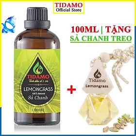 Combo Tinh Dầu Sả Chanh 100ML Và Chai Tinh Dầu Treo Phòng, Treo Xe, Treo Tủ Áo - Tinh Dầu Xông Phòng Sả Chanh TIDAMO Nguyên Chất Giúp Thư Giản, Đuổi Muỗi và Thơm Phòng