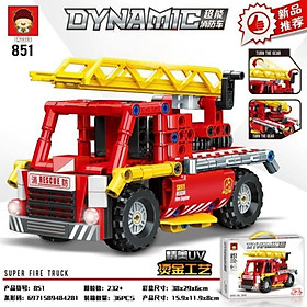 Xe cứu hỏa đồ chơi lắp ráp - Super Fire Truck. Đồ chơi lắp ráp mô hình với 232 chi tiết. Kích thước hộp: 38*29*6 cm