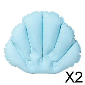 2xBath Pillow for Tub Comfortable Home Accessories SPA Bathtub Head Rest Blue