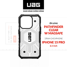 Ốp Lưng Chống Sốc UAG Pathfinder Clear Hỗ Trợ Sạc Magsafe Cho iPhone 15 Pro [6.1 INCH] Hàng chính hãng