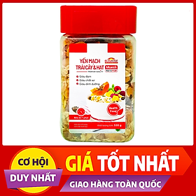 Ngũ cốc Muesli bổ sung hạt Sunrise ăn kiêng giảm cân hũ 530g