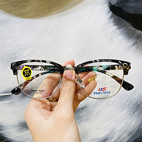 Gọng kính tr90 phối càng hợp kim siêu nhẹ siêu bền thời trang nam nữ Ouress 9269