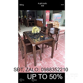 Mua Bàn ăn gỗ sồi xám 4 ghế