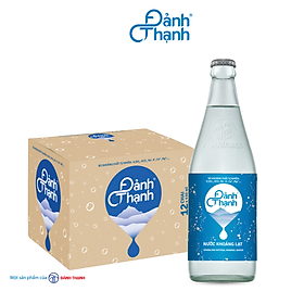 Lốc 2 chai Nước Khoáng Thiên Nhiên Có Ga Đảnh Thạnh chai thủy tinh 460ml