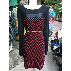 Đầm suông tay phối len độc lạ, size <60kg 70k