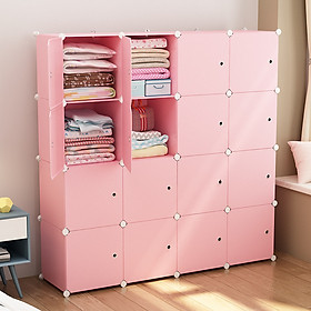 Mua Tủ nhựa lắp ghép full ô siêu chịu lực loại cao cấp màu hồng mới