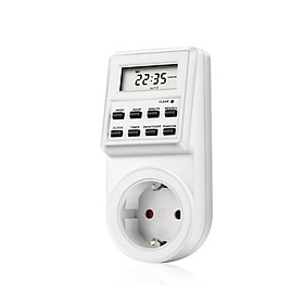 TM03 Digital Timer Plug-in Style Large LCD Display Smart Control Socket Automatically switch Up to 10 different on/off settings