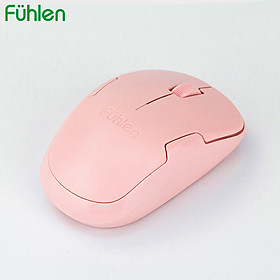 Chuột máy tính không dây Wired mouse Fuhlen A06 màu Đen/ Hồng tặng kèm pin- Hàng chính hãng