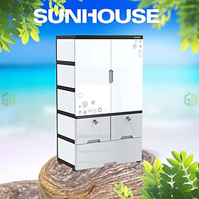 Mua Tủ nhựa 2 cánh 3 ngăn Happy Family SUNHOUSE KS-CA1177F3 - Hàng chính hãng