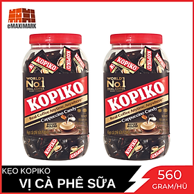 Combo 2 hủ kẹo cà phê kopiko cappuccino hủ 600gx2