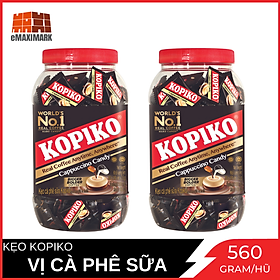 Combo 2 hủ Kẹo cà phê Kopiko Cappuccino Hủ 600gX2