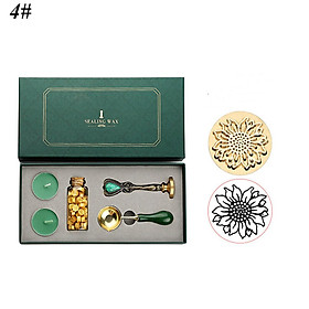 Hộp đóng dấu phong cách hoàng gia cổ điển với niêm phong từ hạt sáp nến - Set Quà tặng hoặc tự làm Scrapbooking