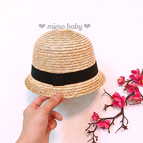 Mũ cói phong cách Nhật Bản cho bé