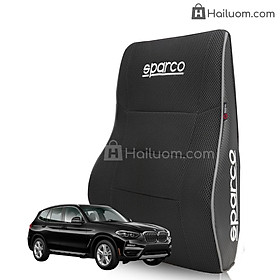 Gối Tựa Lưng ô tô BMW X5 Cao Cấp Sparco Italy - Dáng Thể Thao Công Thái Học - Vân Carbon