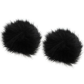 2 Pack Microphone Windscreen Windshield Muff Reduce Wind Noise Mic Fur Cover