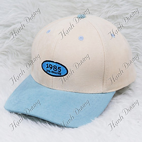 Nón kết vải nhung vá mỏ kết 2 màu độc đáo thêu số 1985 Xin shang