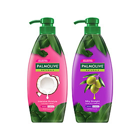 Bộ 2 dầu gội Palmolive 600ml Sữa dừa và Keratin kết hợp quả ô liu 600ml