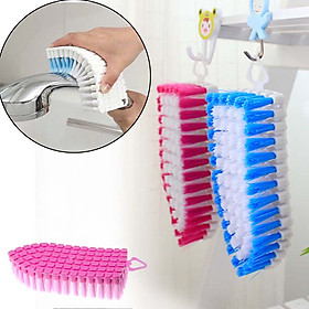 Bộ 2 bàn chải nhà tắm , Bàn chải uốn cong giúp vệ sinh trên mọi bề mặt dễ dàng PaKaSa - Giao màu ngẫu nhiên