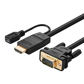 Dây Cáp Chuyển Đổi HDMI To VGA Hỗ Trợ Nguồn Ugreen