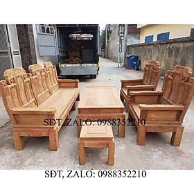 Mua Bộ Bàn Ghế Kiểu Âu Á Hộp Như Ý Voi  Tay Đặc gỗ hương vân bộ 2m2 và 2m4