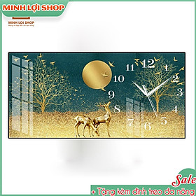 Mua Tranh Đồng Hồ  HƯƠU HIỆN ĐẠI Treo Tường  Pha Lê Phong Cách Hiện Đại Sang Trọng Nghệ Thuật TĐH034