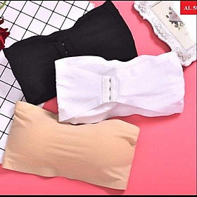 Áo bra ống cotton dáng nhún cài sau