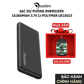 Mua Sạc dự phòng Energizer 10.000mAh /3.7V Li-Polymer UE10023 - Thiết kế gọn nhẹ - Hàng chính hãng bảo hành 2 năm 1 đổi 1